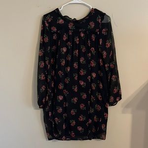 Gap dress with red flowers